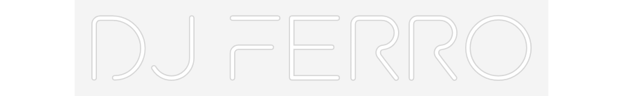 Scritta neon personalizzata DJ FERRO