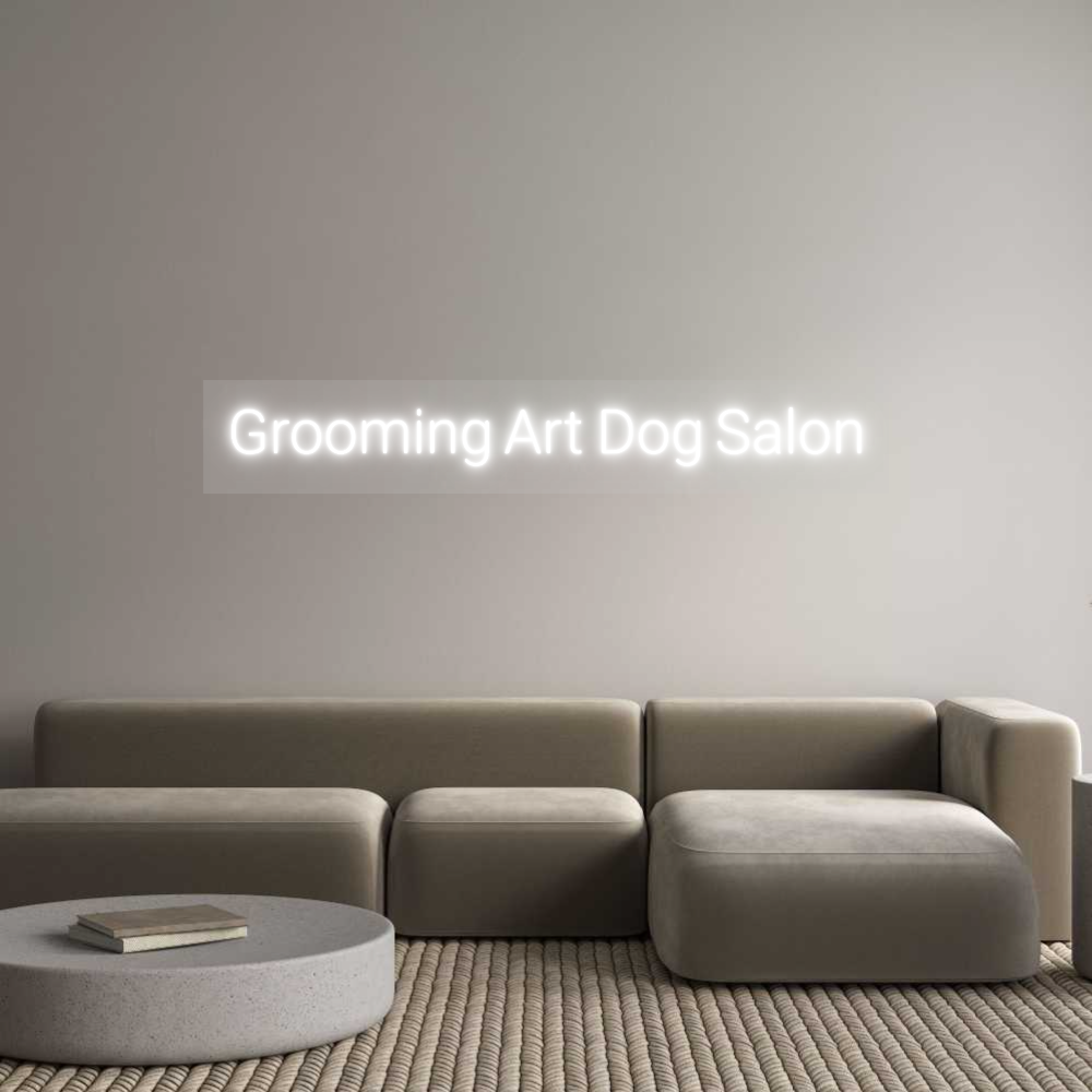 Scritta neon personalizzata Grooming Art ...