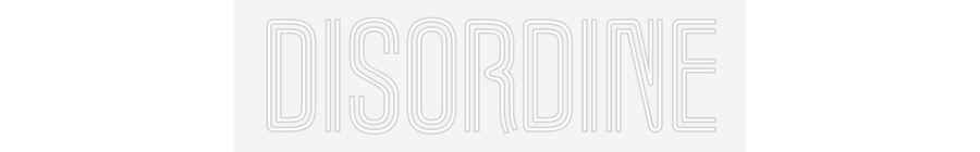 Scritta neon personalizzata DISORDINE