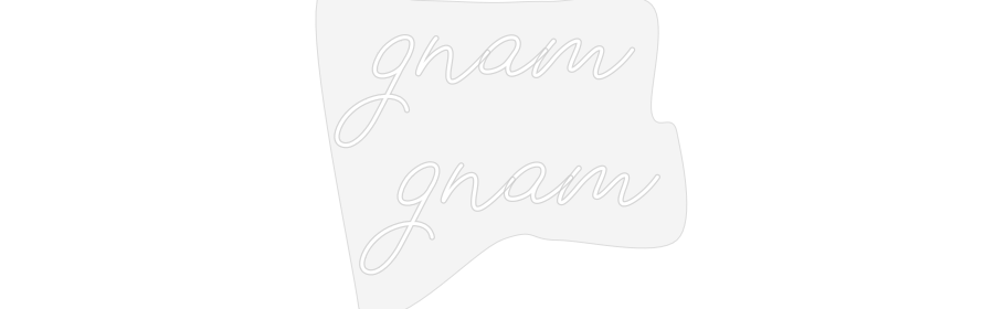 Scritta neon personalizzata gnam
gnam