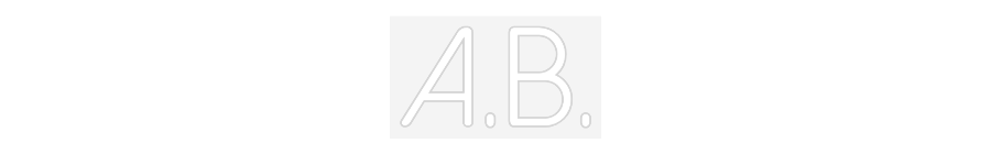 Scritta neon personalizzata A.B.