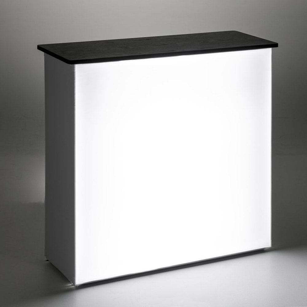 Desk in alluminio LED con grafica in tessuto ad inserimento - Mod. Impressive LED