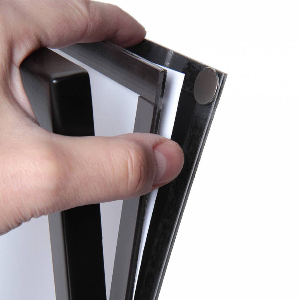 Espositore per Volantini con Tasca Magnetica A4 Nero