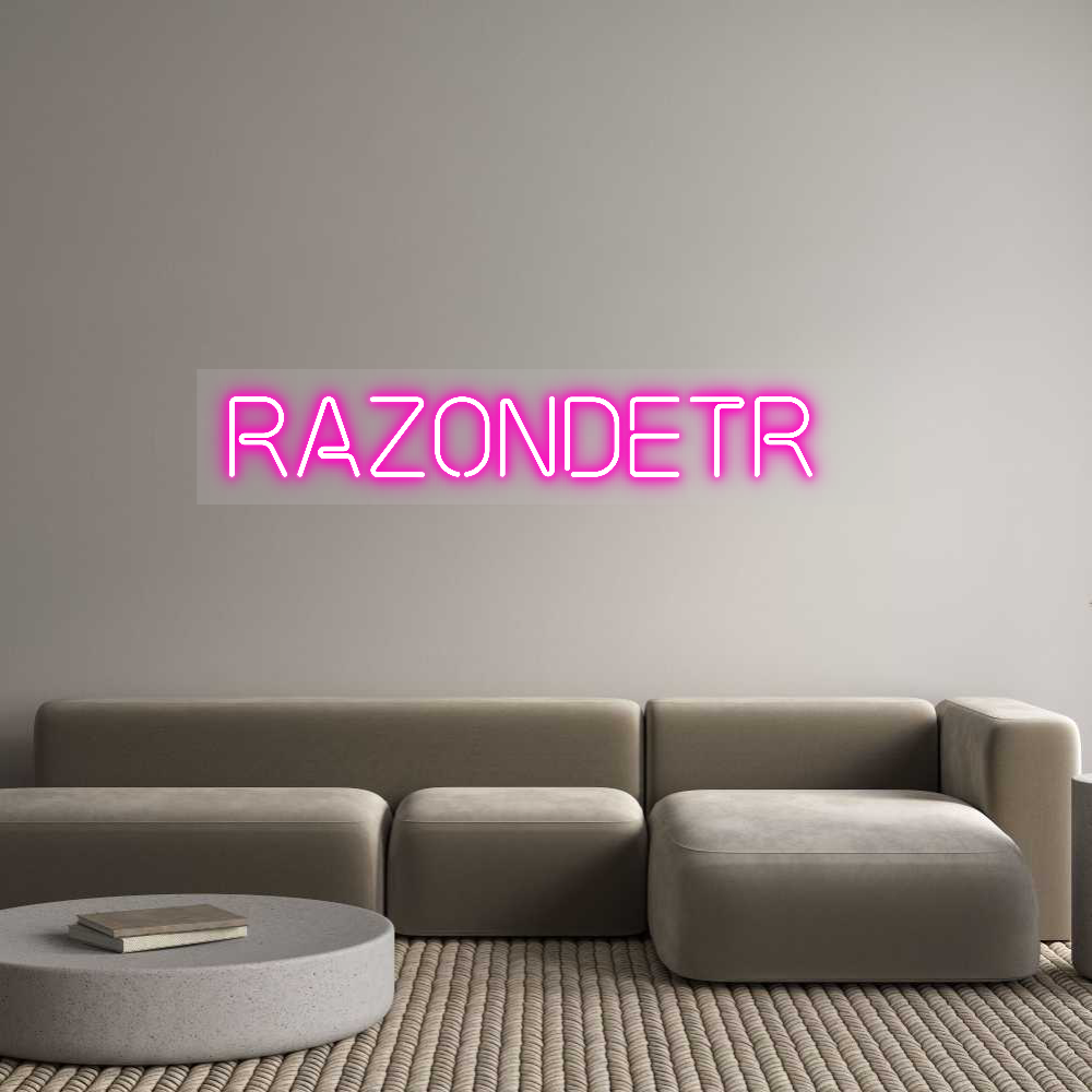 Scritta neon personalizzata RAZONDETR