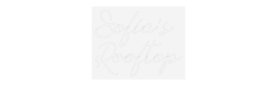 Scritta neon personalizzata Sofia’s
Roof...