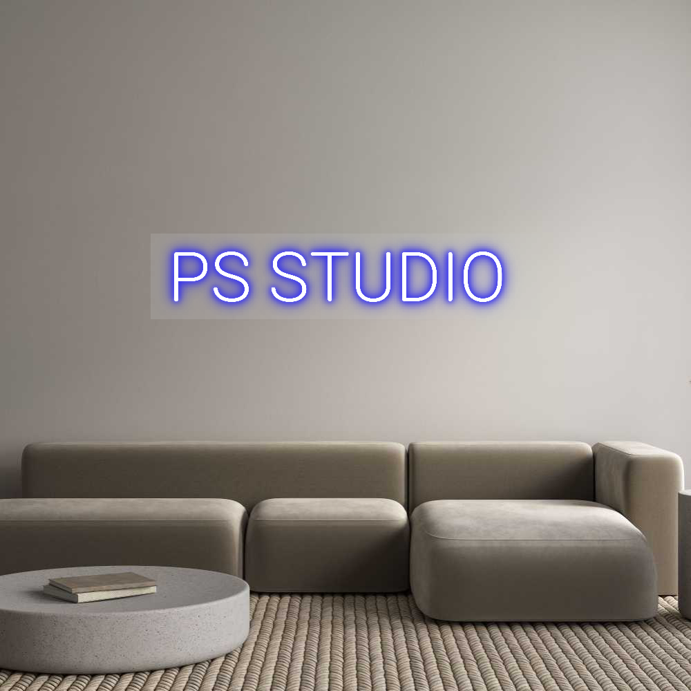 Scritta neon personalizzata PS STUDIO