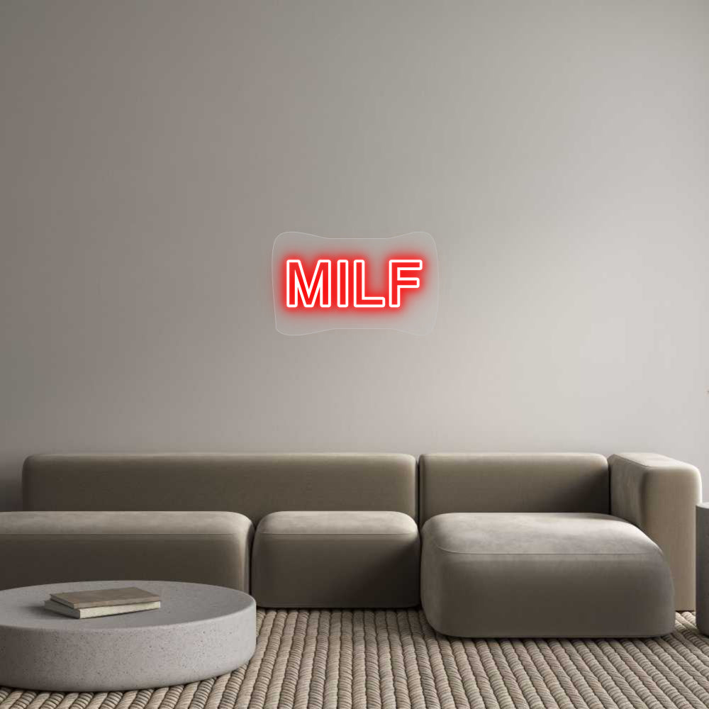 Scritta neon personalizzata MILF