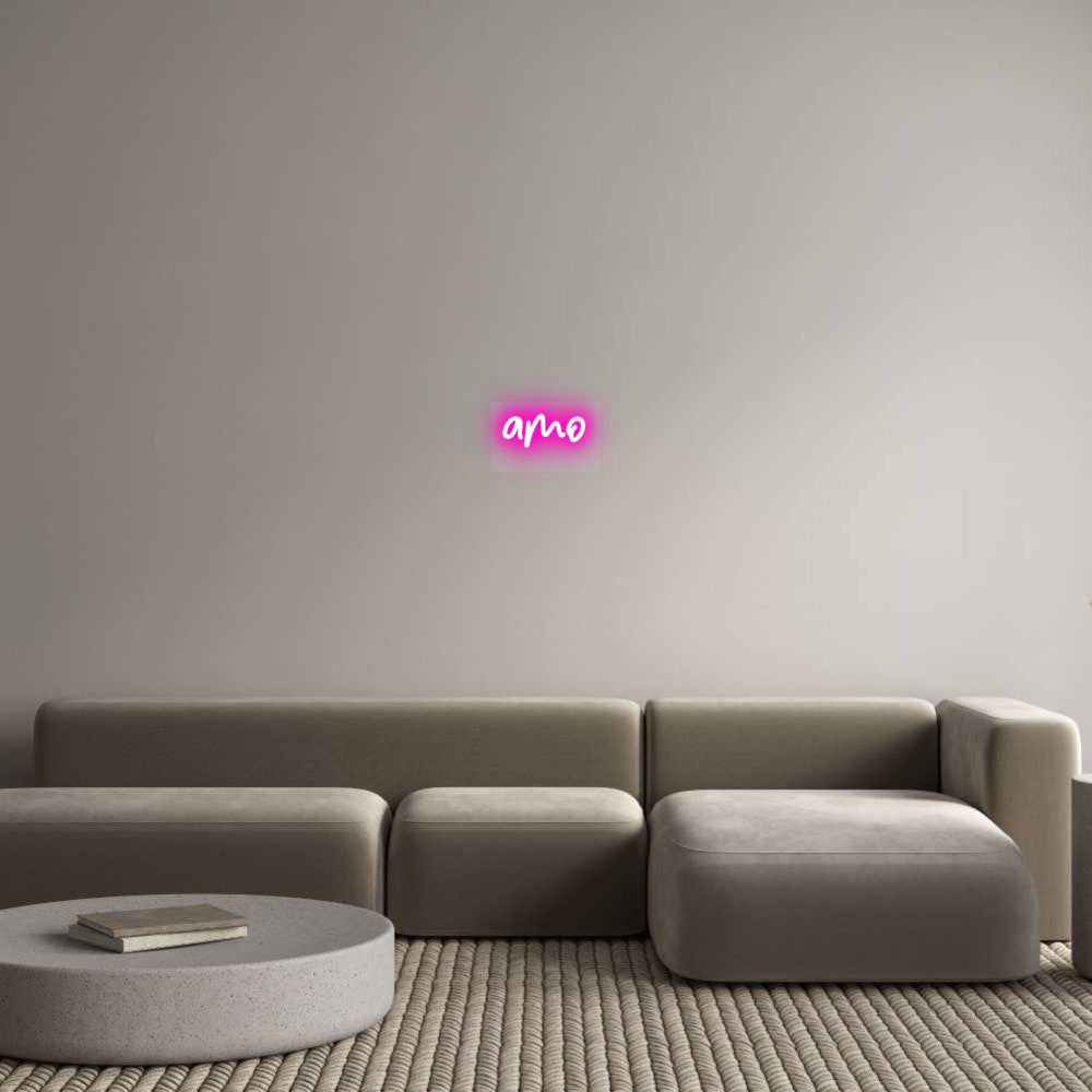 Scritta neon personalizzata amo