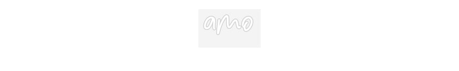 Scritta neon personalizzata amo