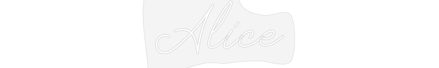 Scritta neon personalizzata Alice