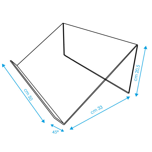 Leggio da tavolo in Plexiglass-50x33