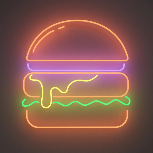 Hamburger - Insegna neon led