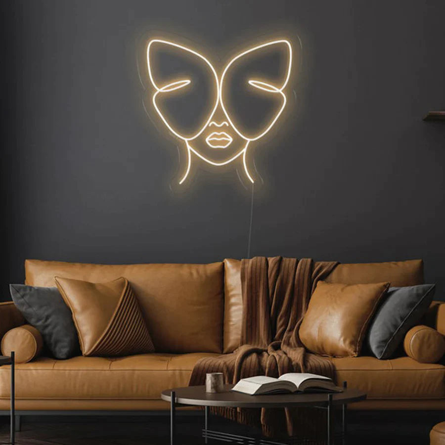 Donna farfalla silhouette - Neon led