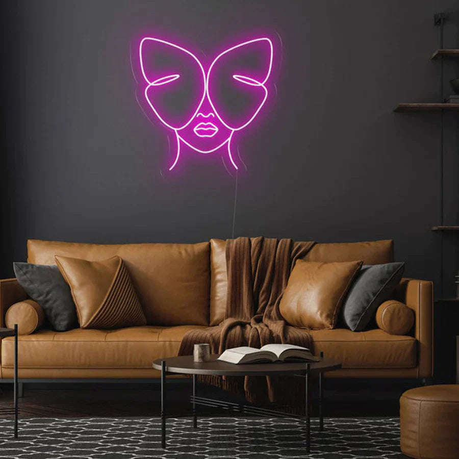 Donna farfalla silhouette - Neon led
