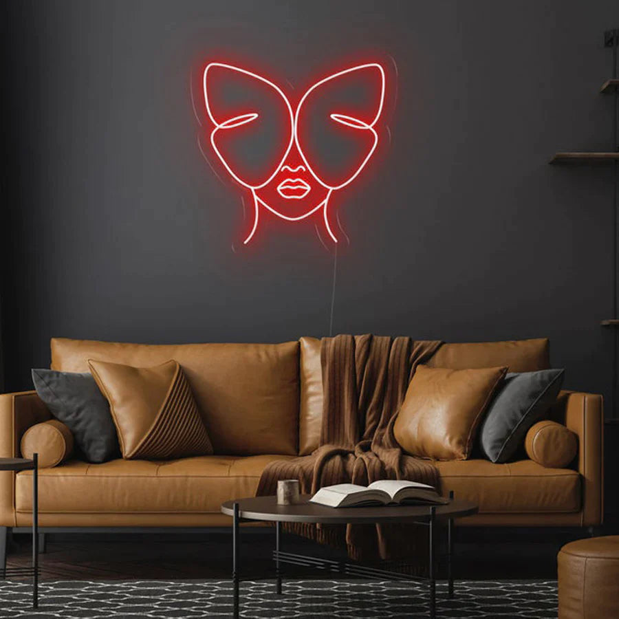 Donna farfalla silhouette - Neon led