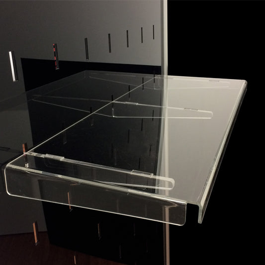 Ripiano in plexiglass per Pannello divisorio-Paretina divisoria attrezzata-cm 35x30