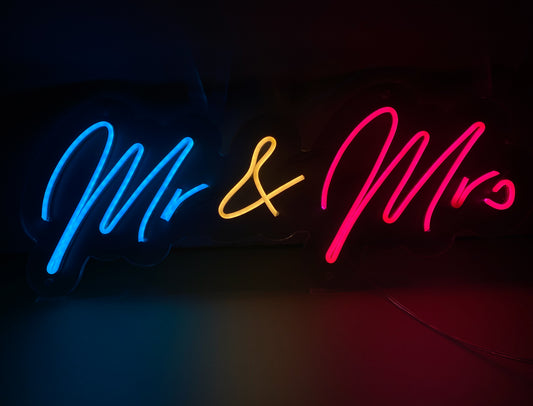 Scritta neon led - Mr & Mrs