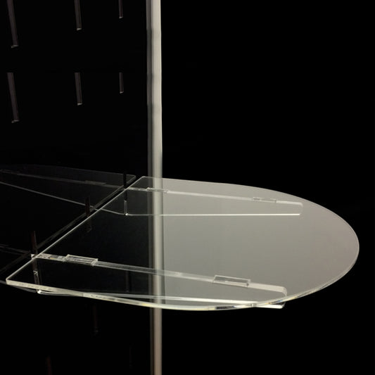 Ripiano in plexiglass per Pannello divisorio-Paretina divisoria attrezzata-cm 36x38