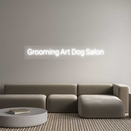 Scritta neon personalizzata Grooming Art ...