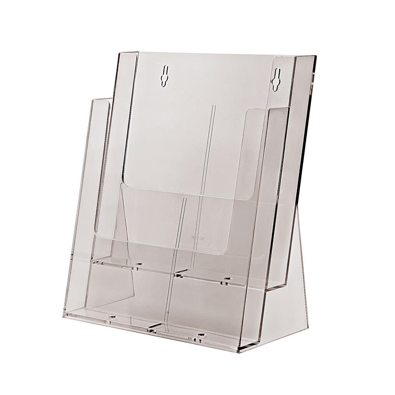 Porta Brochure in plexiglass da tavolo 2xA4