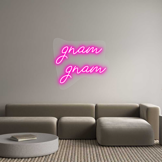 Scritta neon personalizzata gnam
  gnam