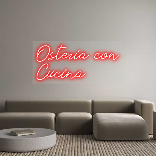 Scritta neon personalizzata Osteria con
...