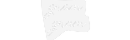 Scritta neon personalizzata gnam
  gnam