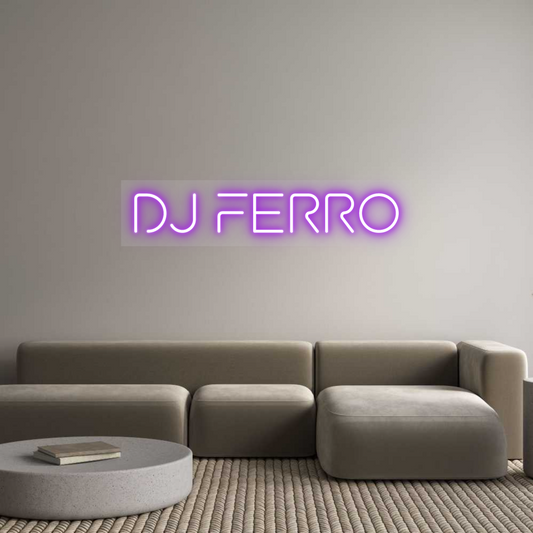 Scritta neon personalizzata DJ FERRO