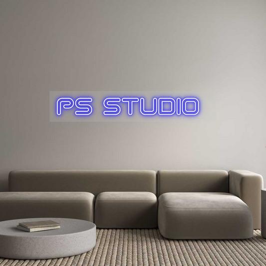 Scritta neon personalizzata PS STUDIO