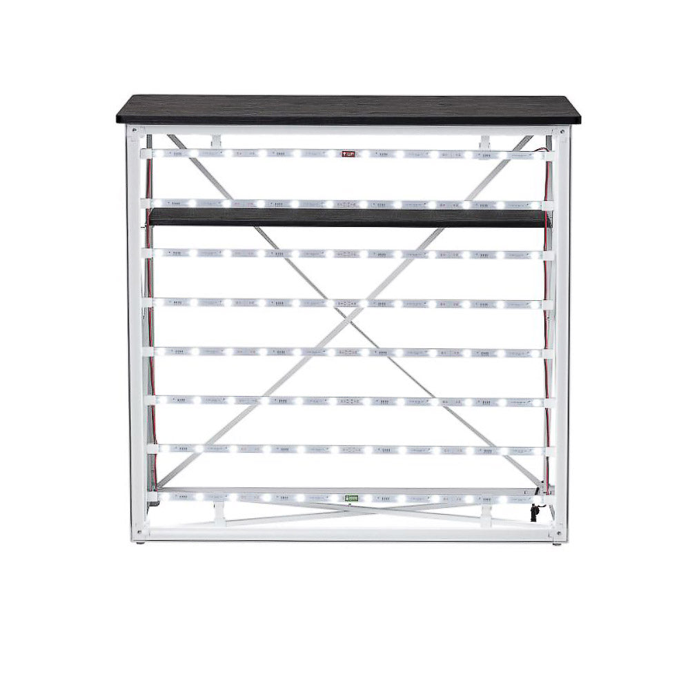 Desk in alluminio LED con grafica in tessuto ad inserimento - Mod. Impressive LED