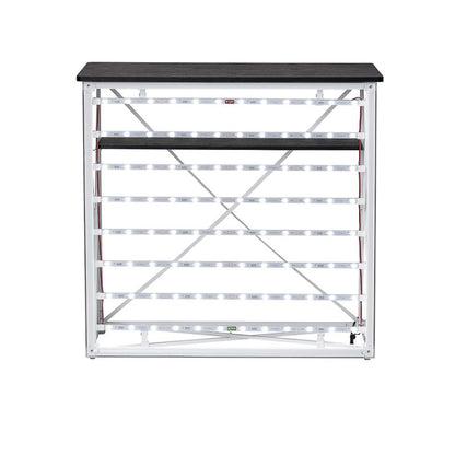 Desk in alluminio LED con grafica in tessuto ad inserimento - Mod. Impressive LED