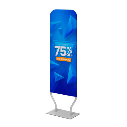 Totem pubblicitario con rivestimento in tessuto