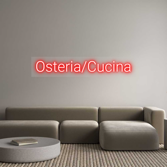 Scritta neon personalizzata Osteria/Cucina