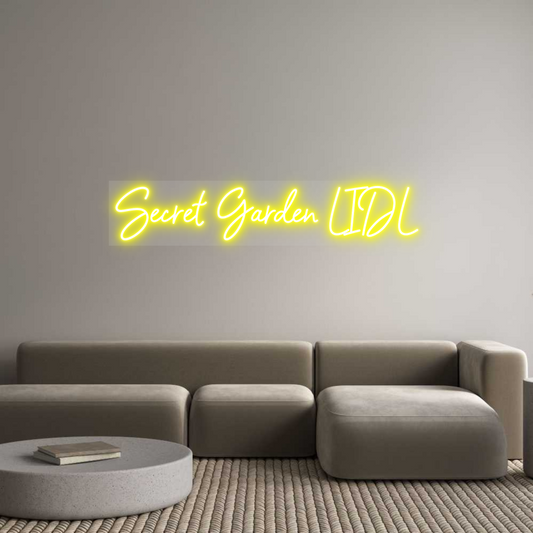 Scritta neon personalizzata Secret Garden...