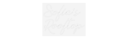 Scritta neon personalizzata Sofia’s
Roof...