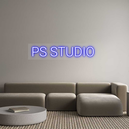 Scritta neon personalizzata PS STUDIO