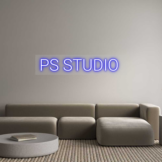 Scritta neon personalizzata PS STUDIO