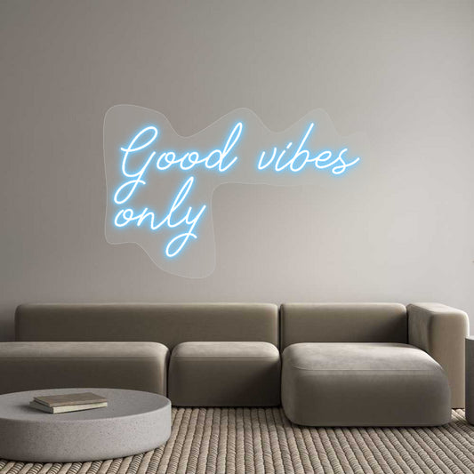 Scritta neon personalizzata Good vibes
o...