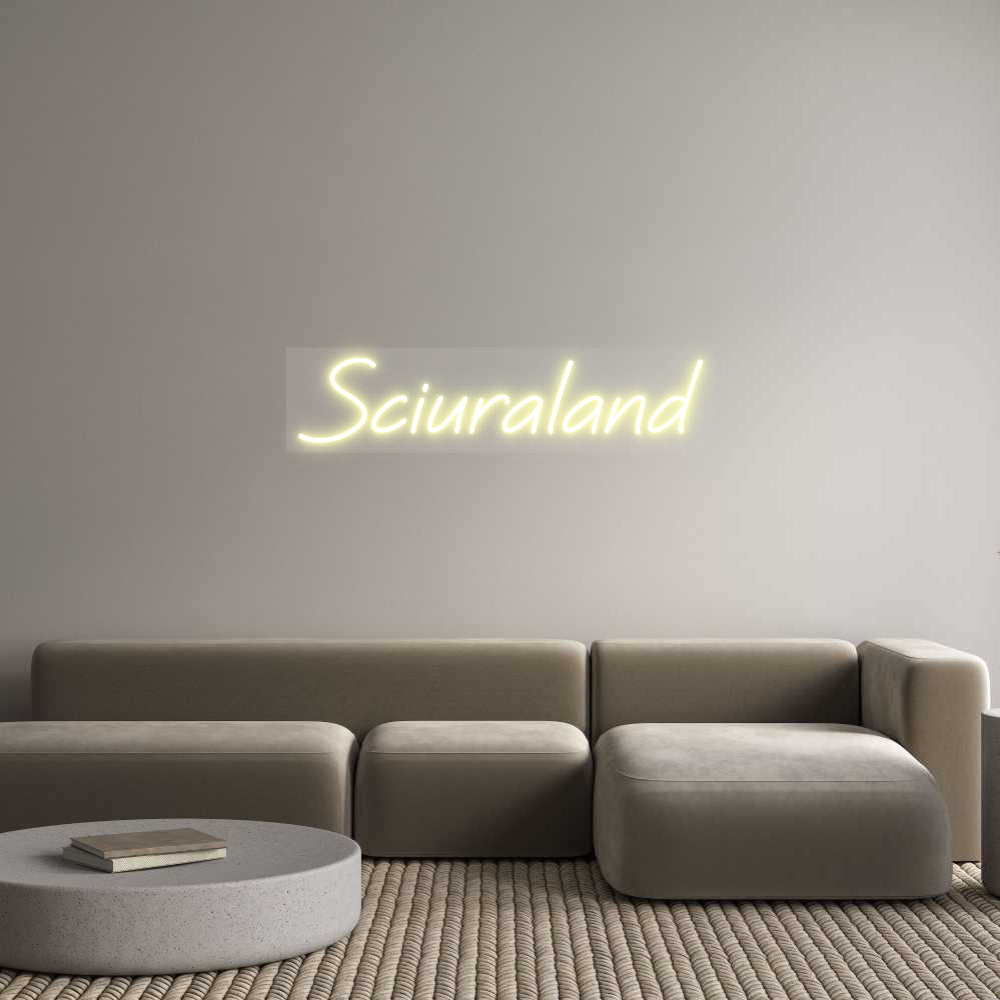 Scritta neon personalizzata Sciuraland