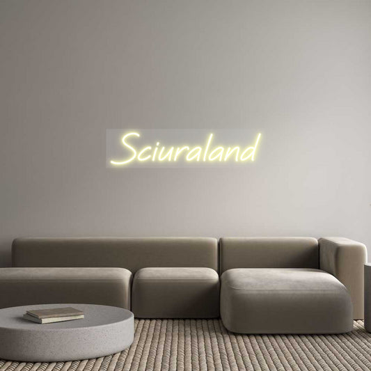 Scritta neon personalizzata Sciuraland
