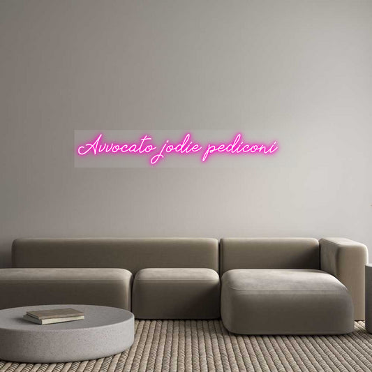 Scritta neon personalizzata Avvocato jodi...