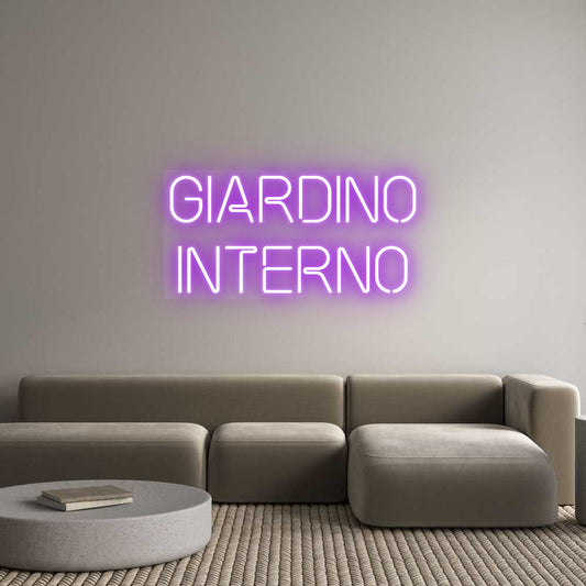 Scritta neon personalizzata Giardino
int...