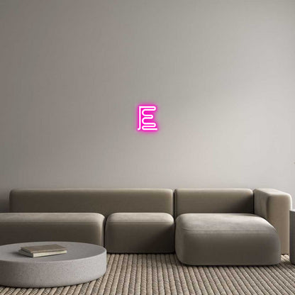 Scritta neon personalizzata E