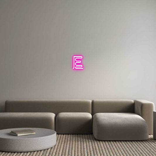 Scritta neon personalizzata E