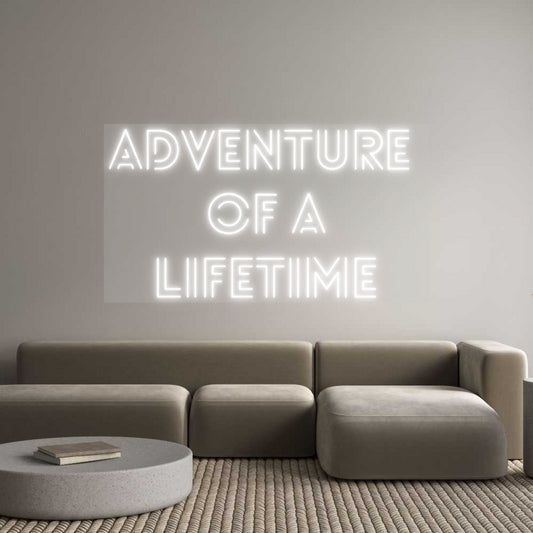 Scritta neon personalizzata Adventure 
o...