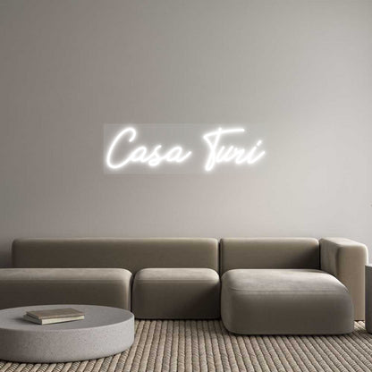 Scritta neon personalizzata Casa Turi