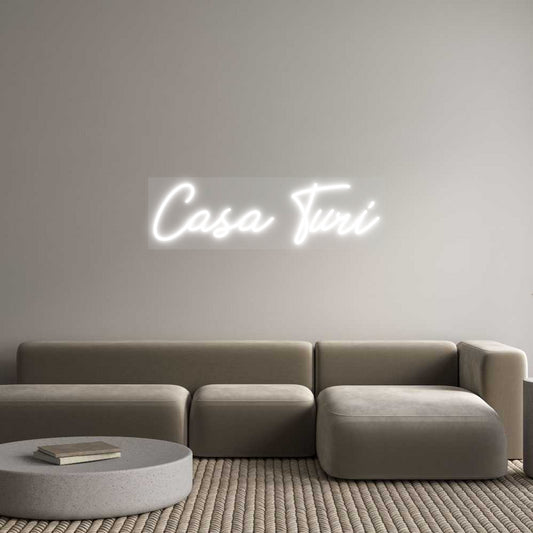 Scritta neon personalizzata Casa Turi