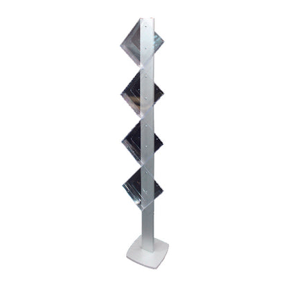 Porta brochure da terra struttura in alluminio e Plexiglass