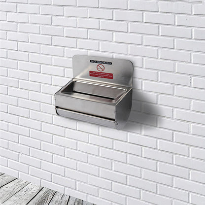Posacenere da parete finitura acciaio Inox