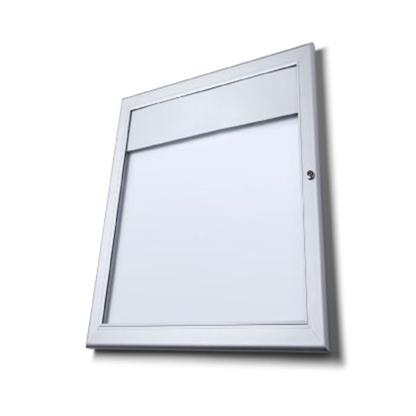 Bacheca porta avvisi in alluminio per esterno con luce LED